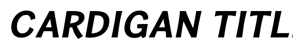 Cardigan Titling font preview